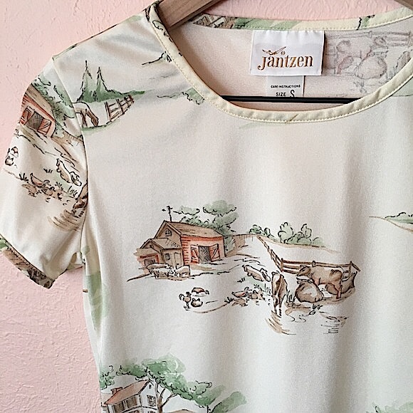 Vintage Tops - Vintage 1970’s country pattered T-shirt